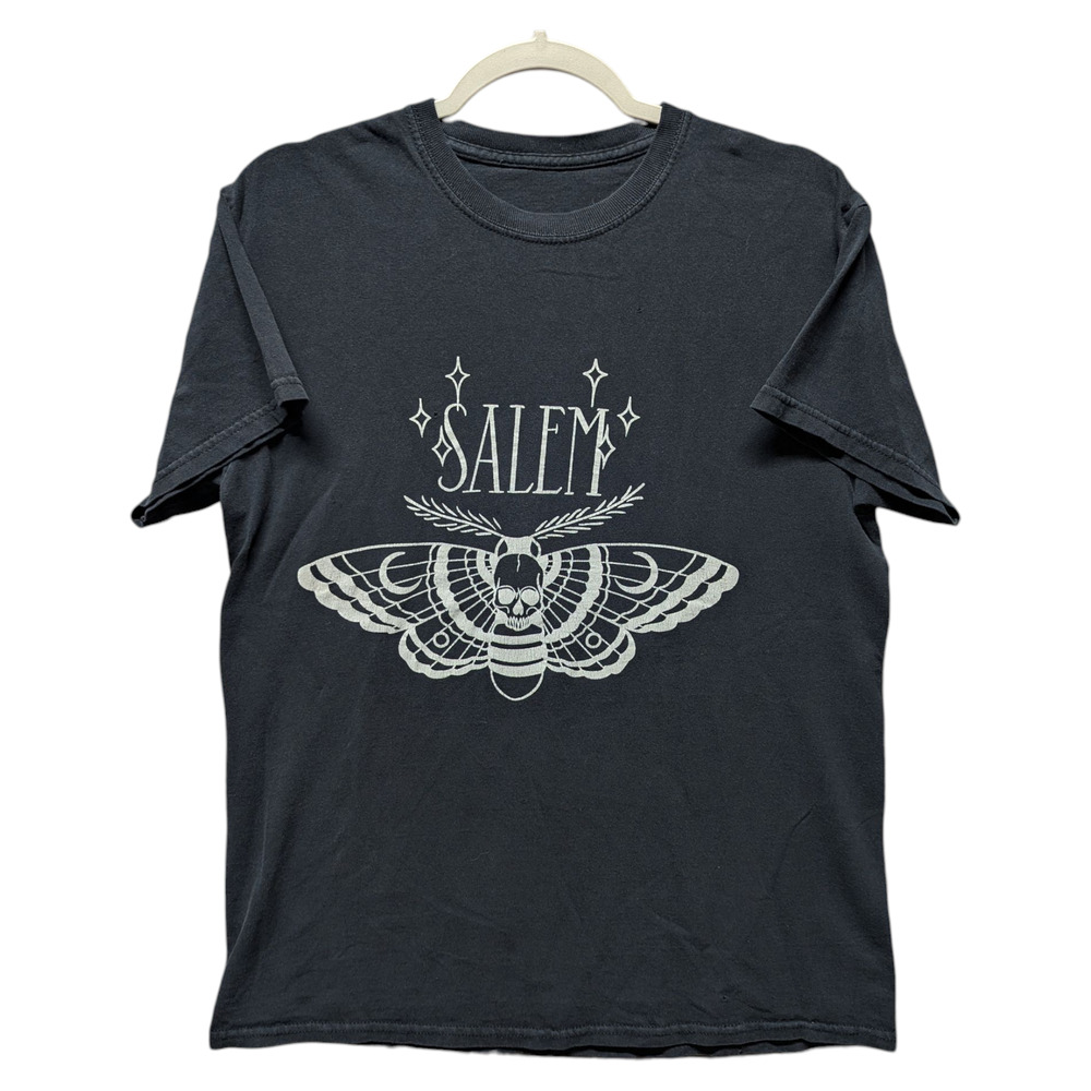 Y2K Salem Massachusetts Death-Head Moth skull t shirt